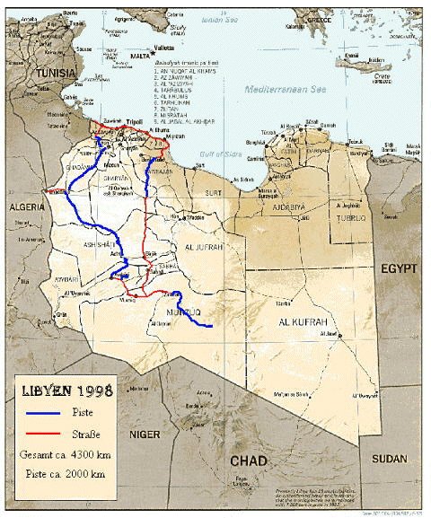 Die von uns bereiste Route