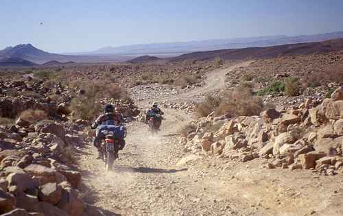 Steinige Piste kurz vor Zagora