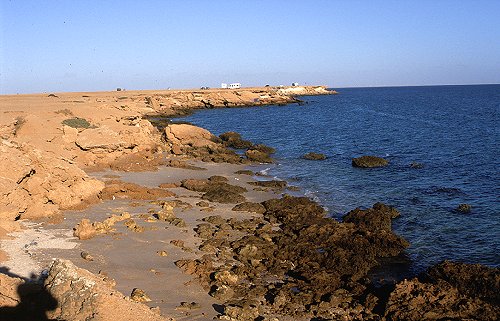 Die Ostküste der Halbinsel, nördlich von Dakhla.