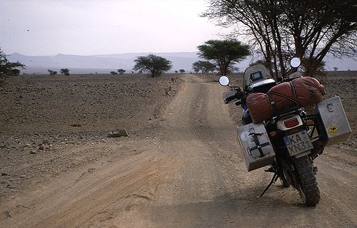 Am Beginn der Piste von Foum Zguid nach Zagora.