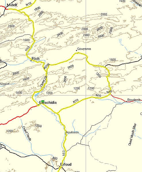 Piste durch das Oued Guir (knapp 100 km)
