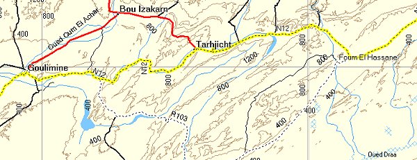 Piste von Tagmoute (Tarhjicht) nach Fask (Ri. Goulimine, ca. 50 km)