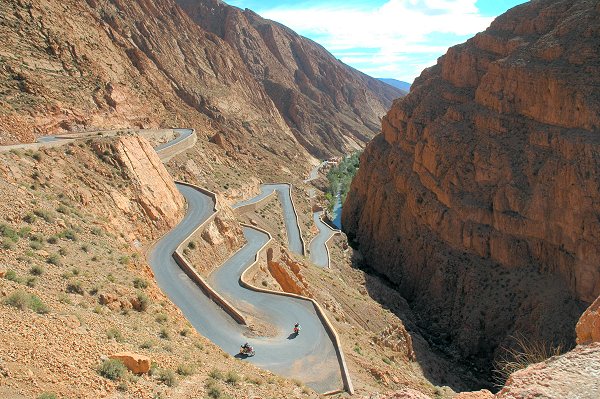 Die bekannten Kehren der Dades-Schlucht