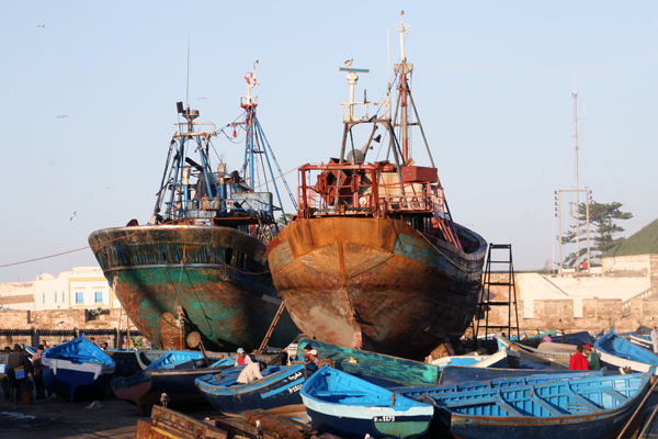 Schiffe im Trockendock