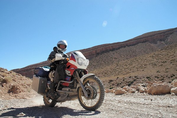 Hajo auf seiner Africa Twin