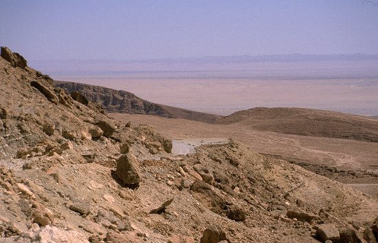 Blick von der "Rommelpiste" über den Chott el Gharsa