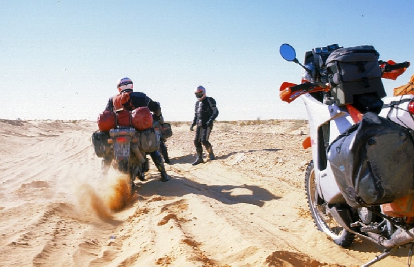 Weicher Sand erschwert die Tour