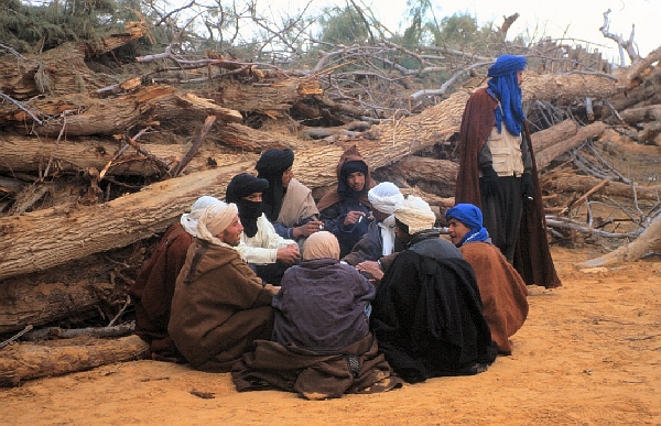 Kamelhirten in Ksar Ghilane
