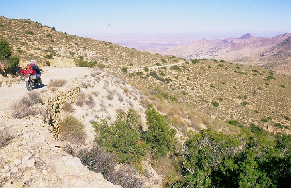 Abfahrt vom Jebel Biada
