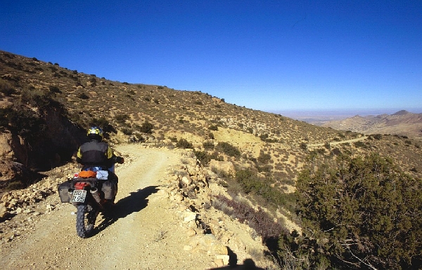 Abfahrt vom Jebel Biada