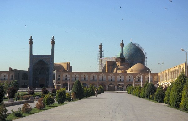 Die Kuppel der Imam Moschee in Isfahan wird gerade renoviert