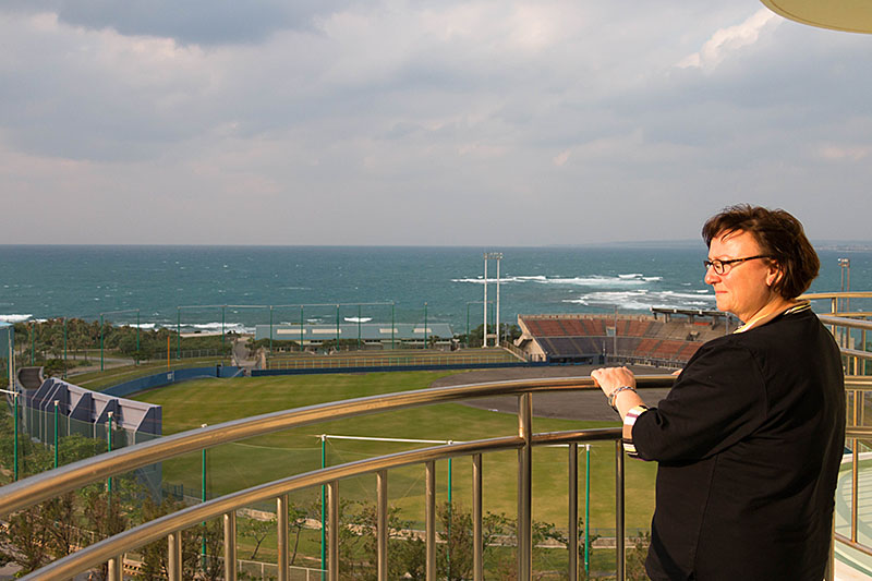 Auf dem Balkon unseres Hotels