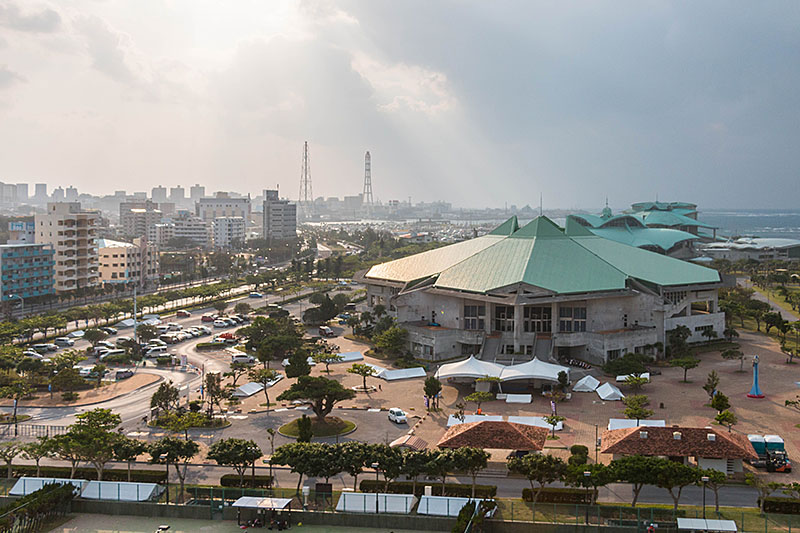 Blick nach links zum Convention Center, meinem Arbeitsplatz für die nächsten Tage