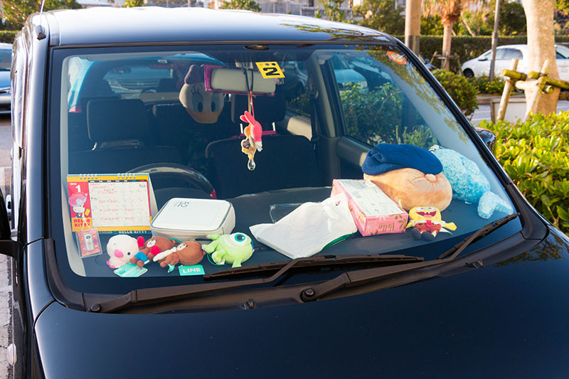 Auch werden hier oft die Armaturenbretter geschmückt ...