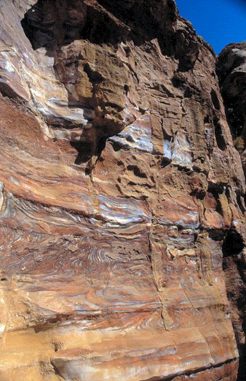 Bunte Sandsteinfelsen