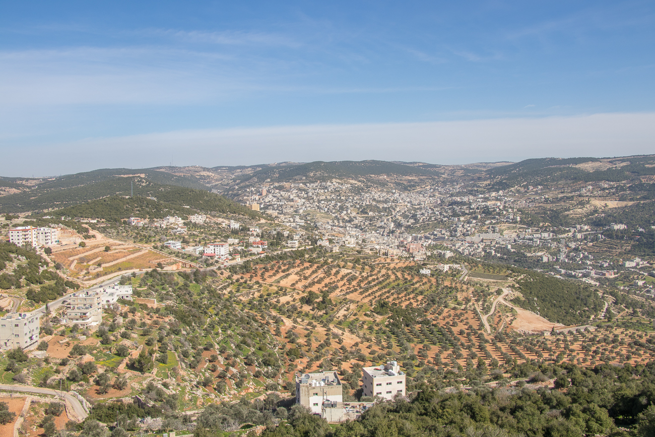 Blick von der Burg auf die fruchtbare Umgebung 