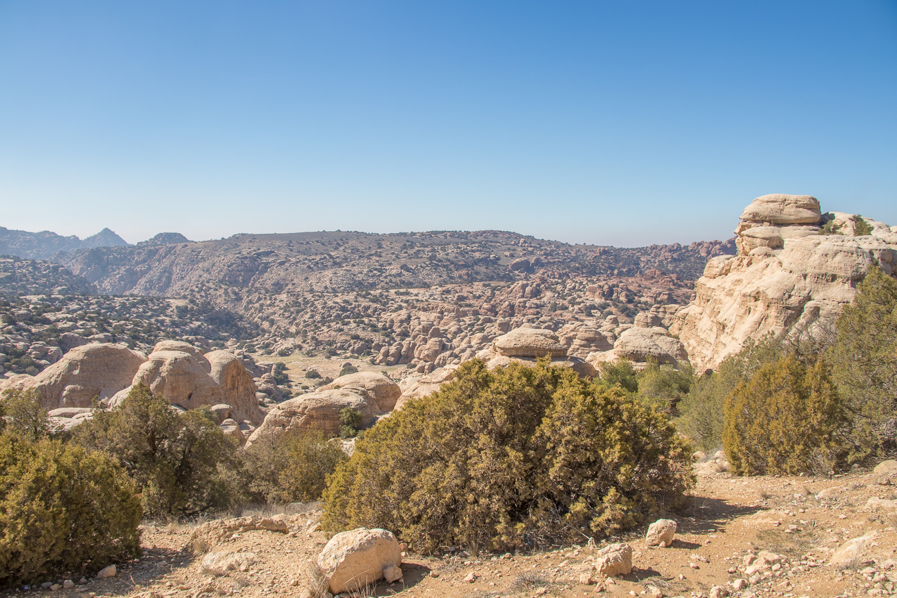 Felslandschaft am Rande des Dana-Reservats 