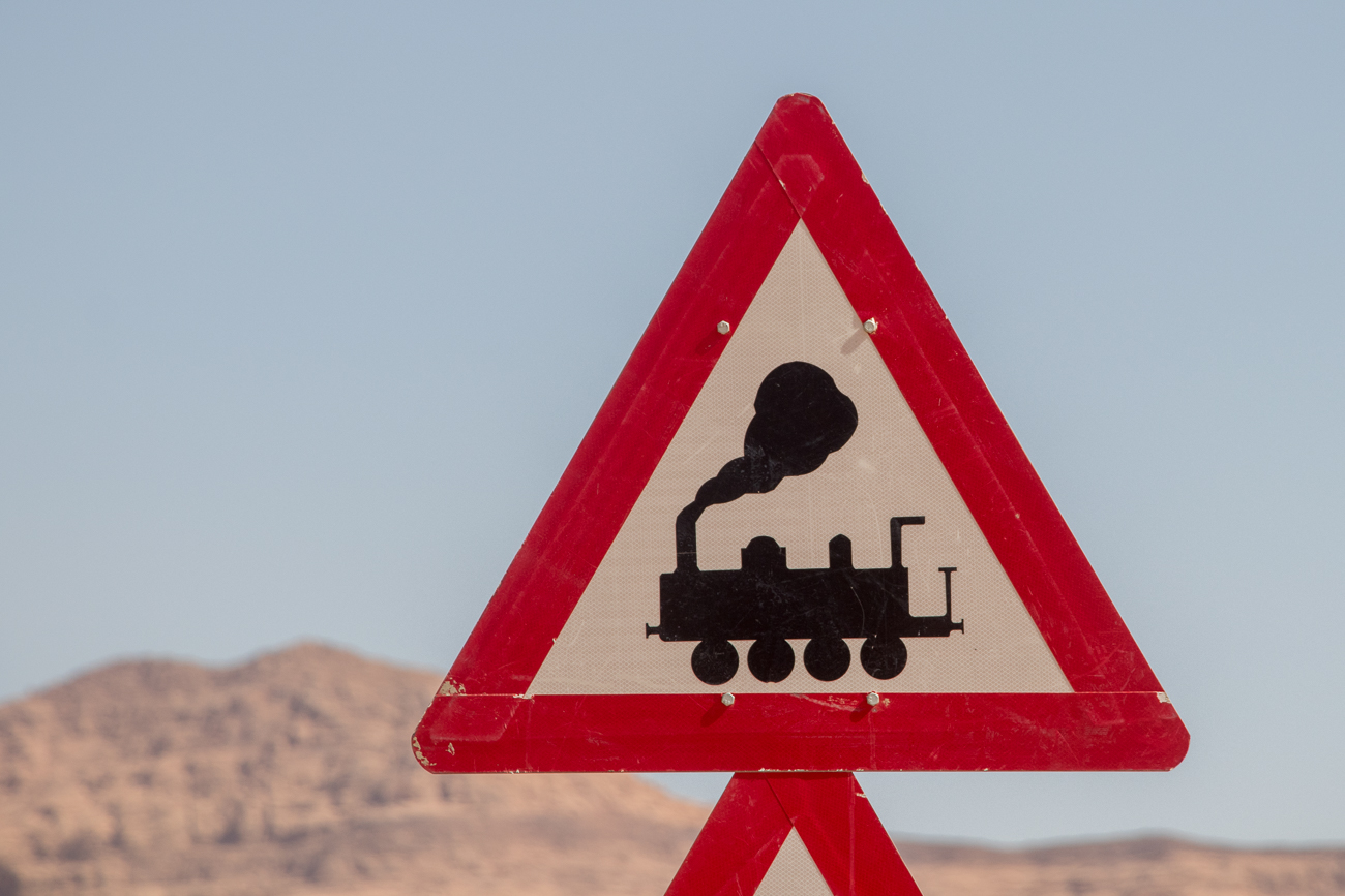 Im Wadi Rum, wird es zunächst eisenbahnig ;-) 