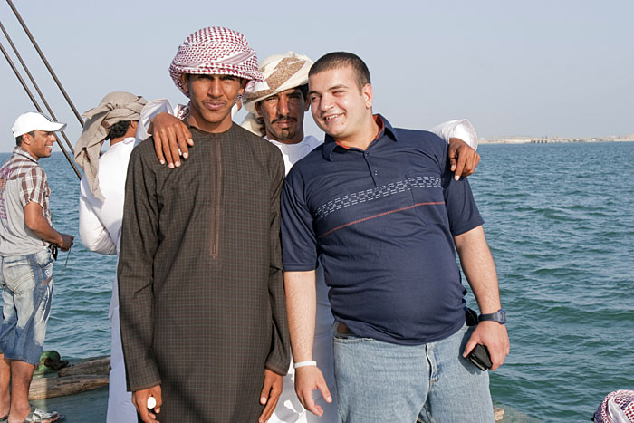 Ein Libanese (rechts) und seine Freunde