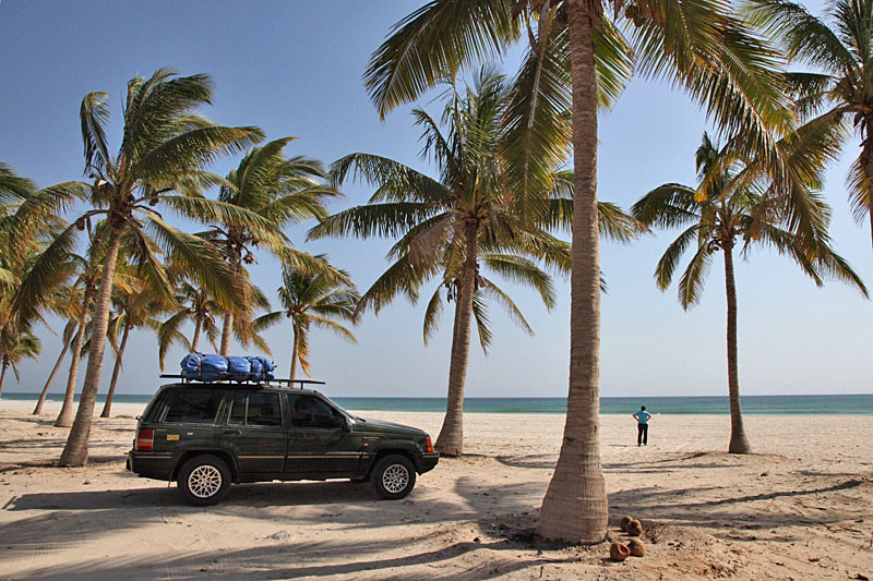Ankunft in Salalah, toller Strand