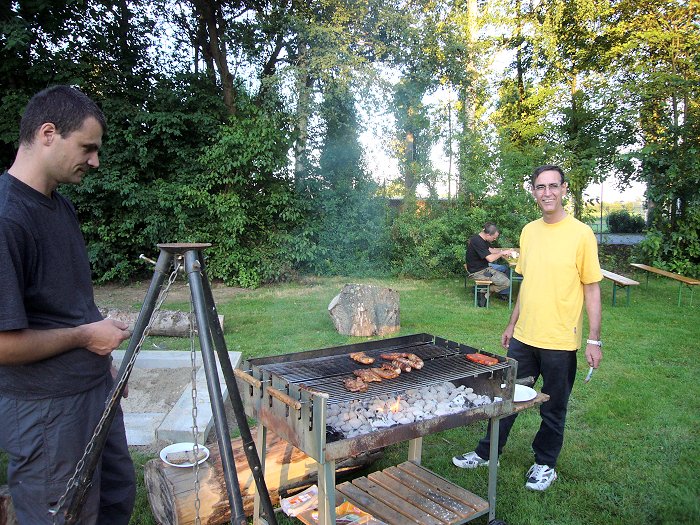 Der Grill in Aktion