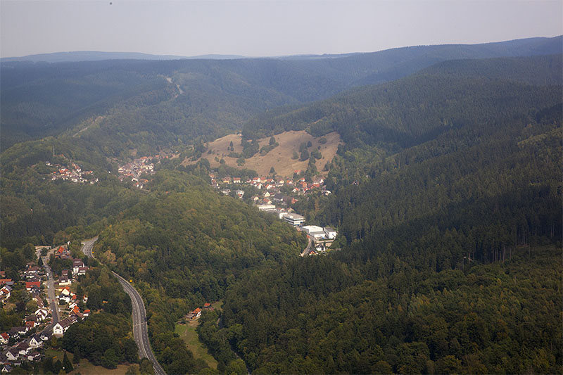 Harz mit Ortschaften
