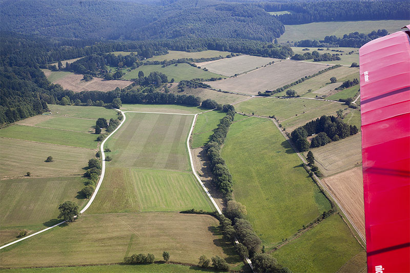 Straßen und Felder