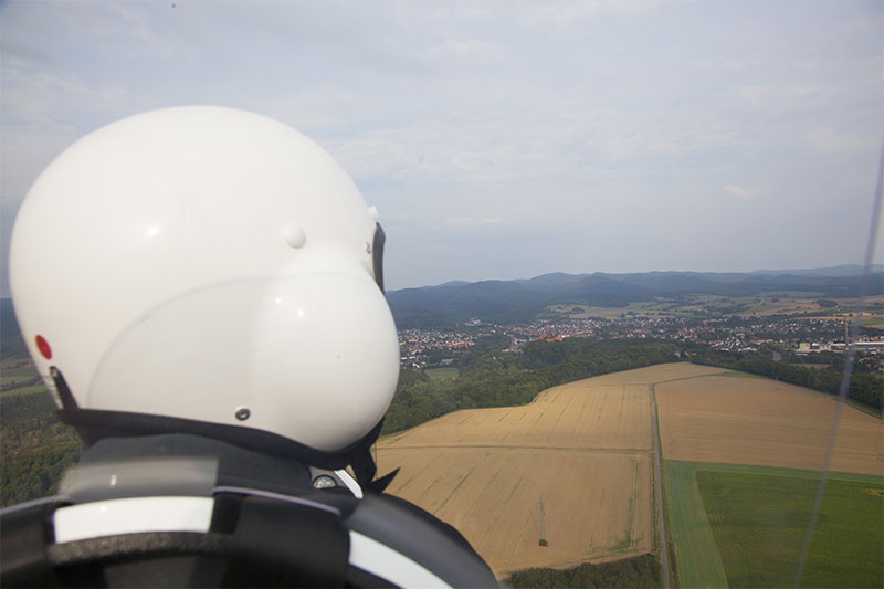 Der Pilot vor mir