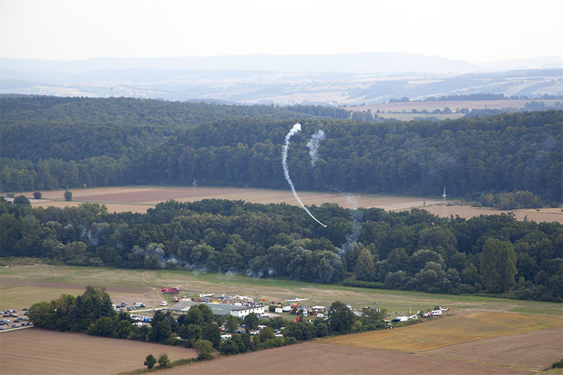 Rückkehr zum Flugplatz