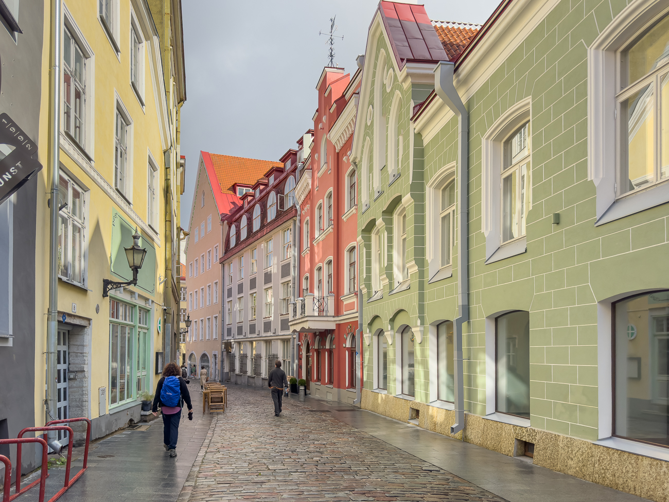 Pastellfarben an vielen Wänden