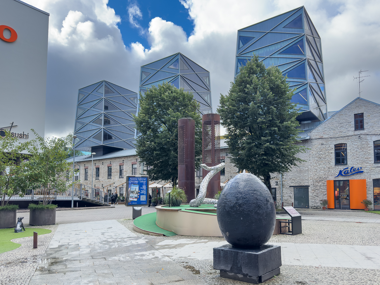 Modernisiertes Hafenviertel