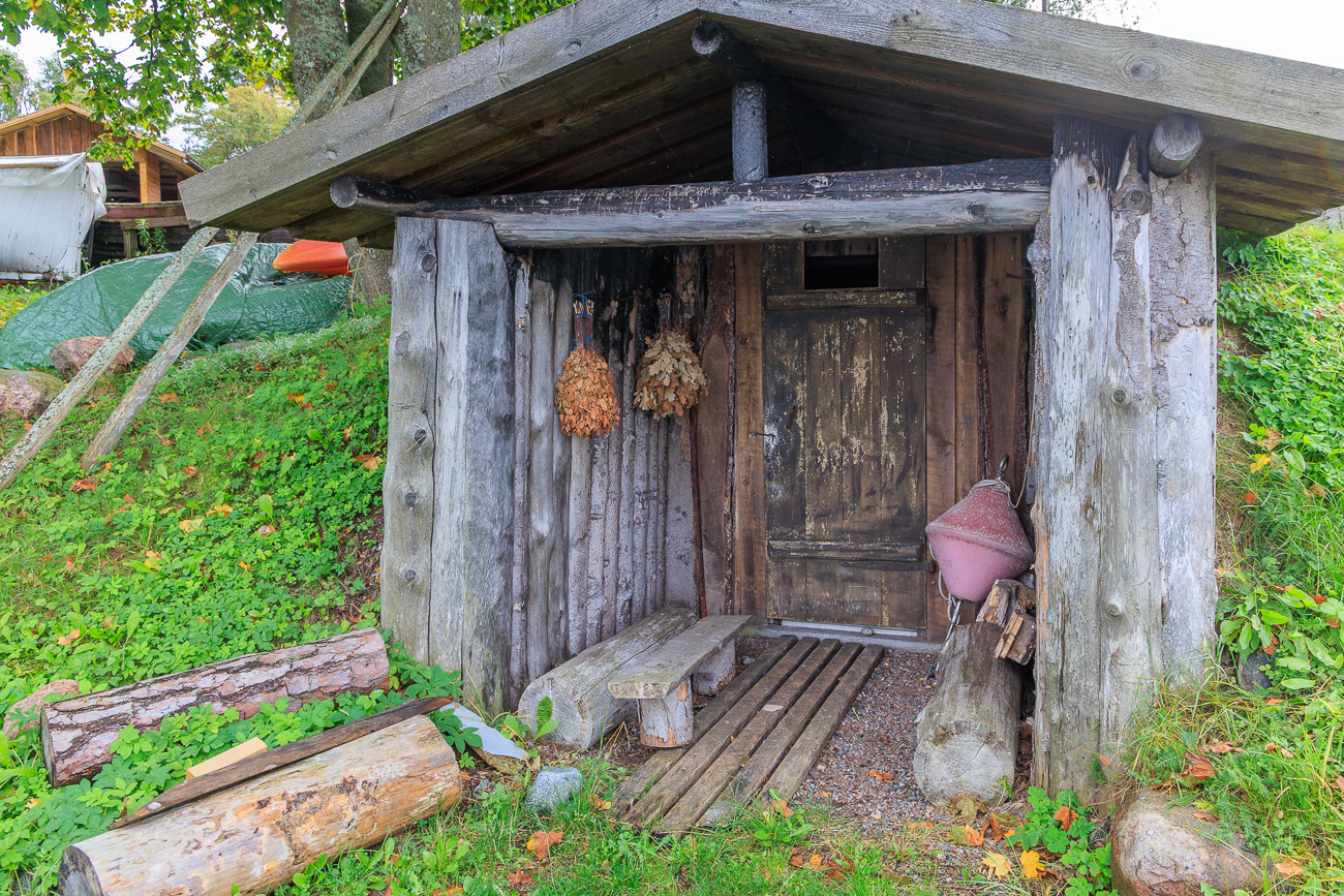 Eingang zu einer Sauna