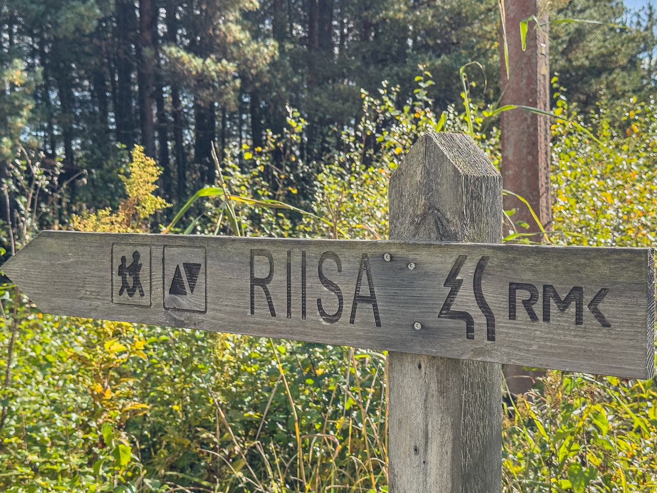 Hinweis zum Wanderweg Riisa Moor im Soomaa Nationalpark