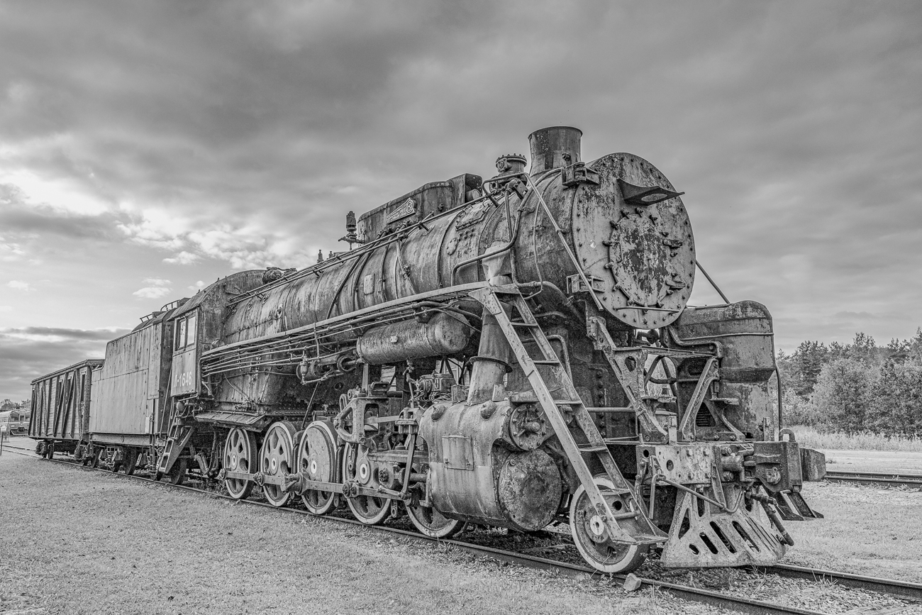 Die gleiche Lok in schwarz-wei&szlig;