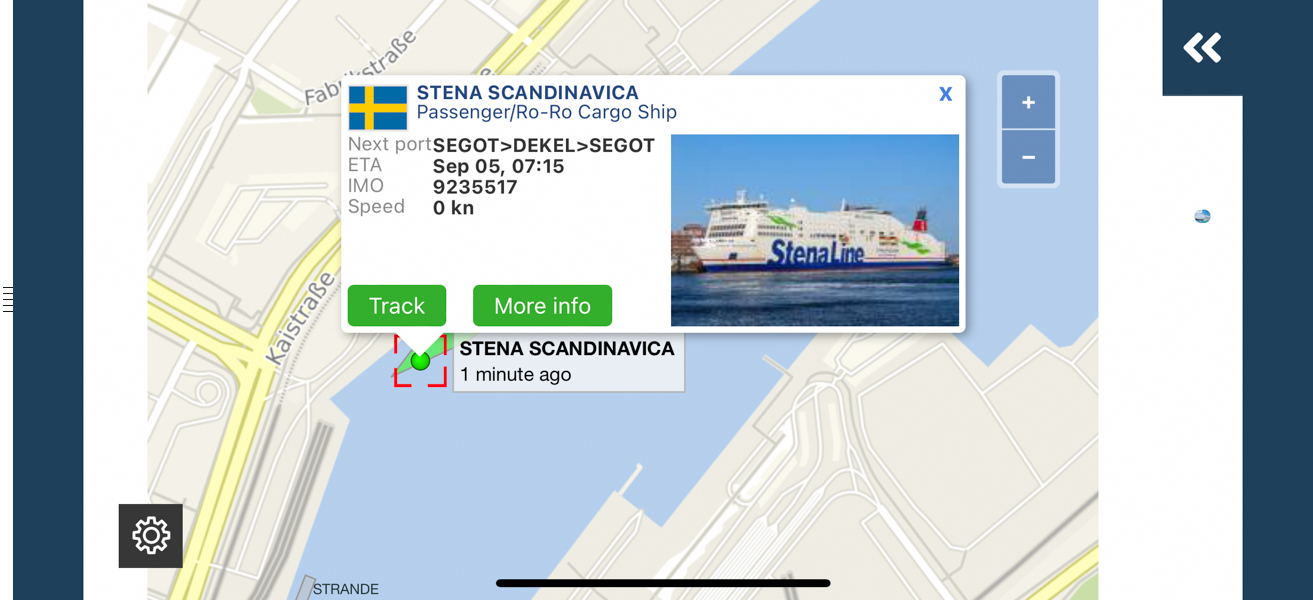Unsere Fähre liegt am Schwedenkai in Kiel