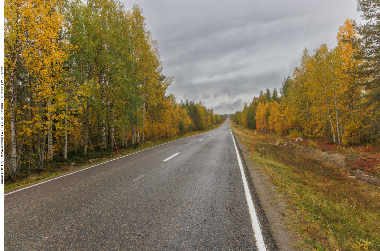 Geradeaus bis zum Horizont