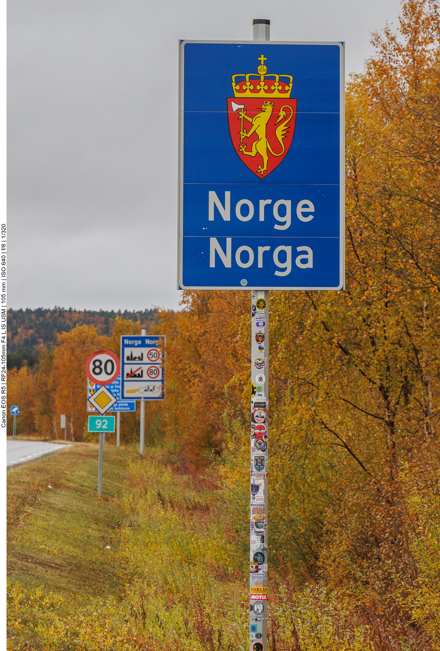 Die Grenze zu Norwegen