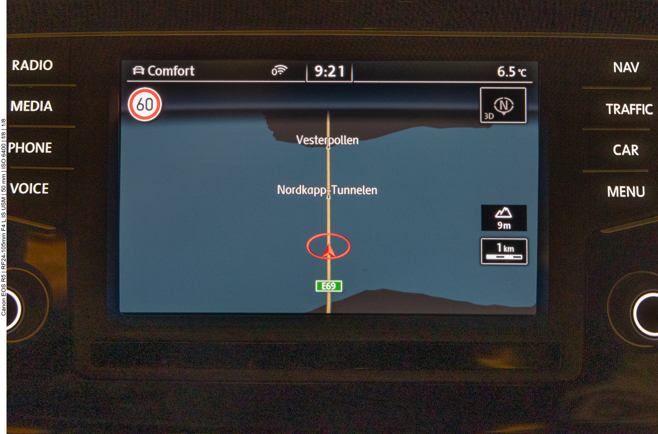 ... fahren wir wieder durch den Nordkapp-Tunnel