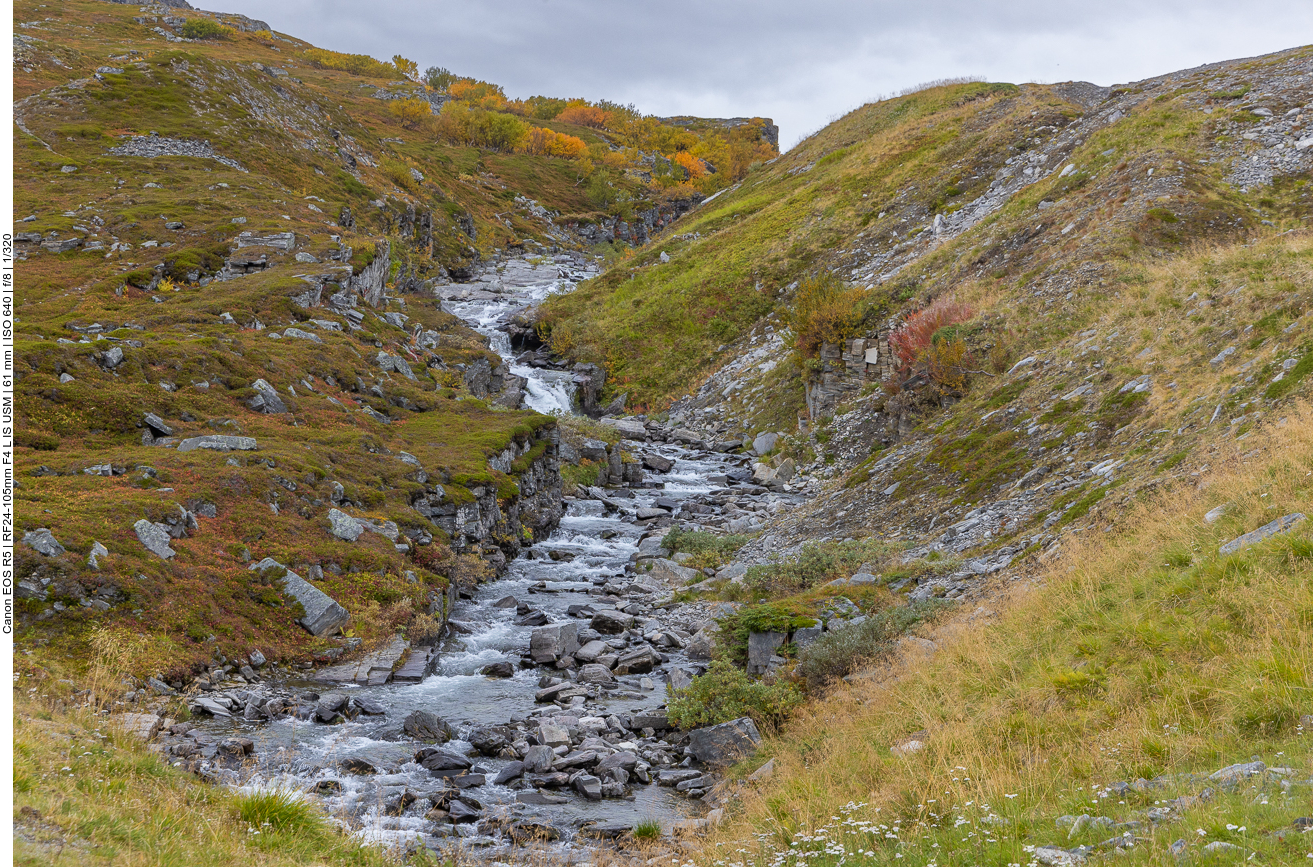 Bach in einem Taleinschnitt