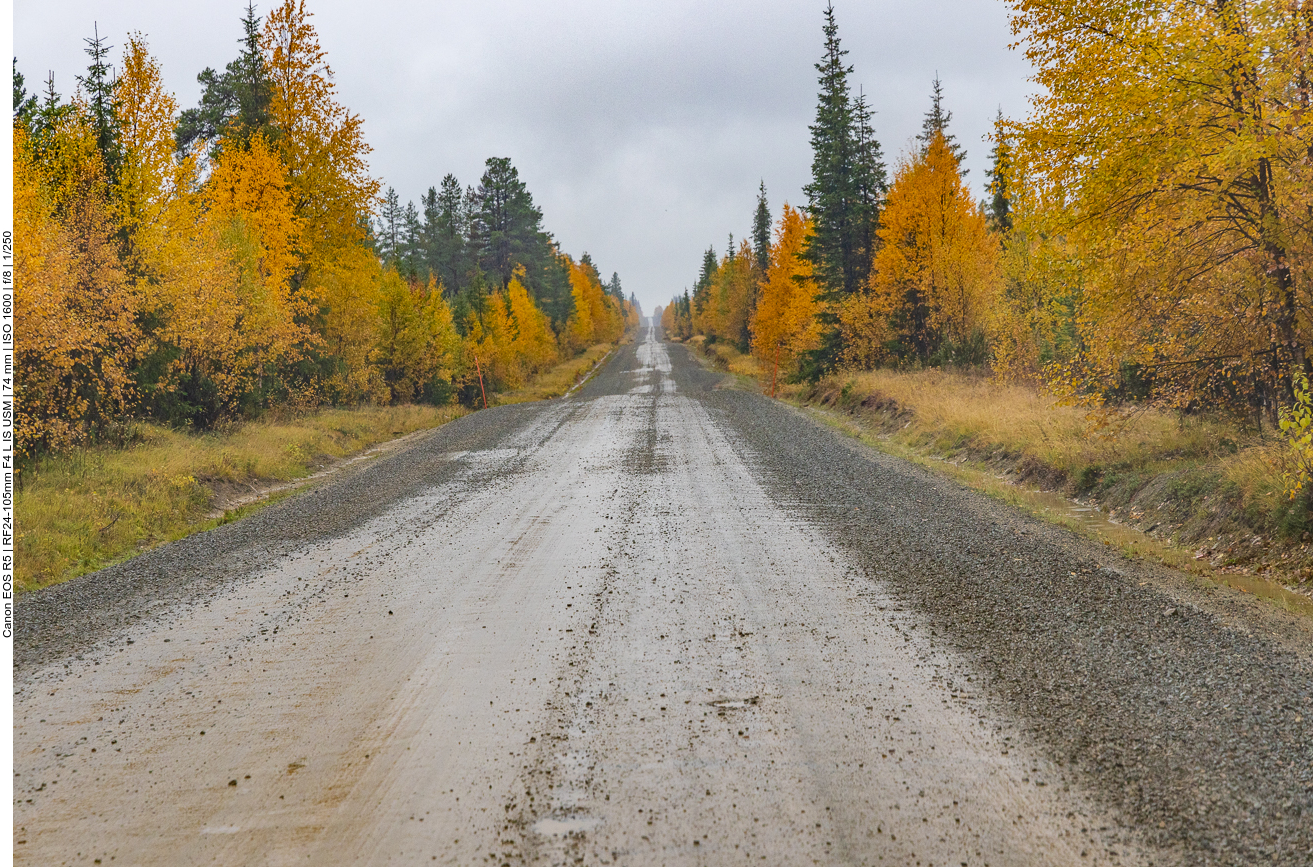 Durch den Regen aufgeweichte Straßen ...