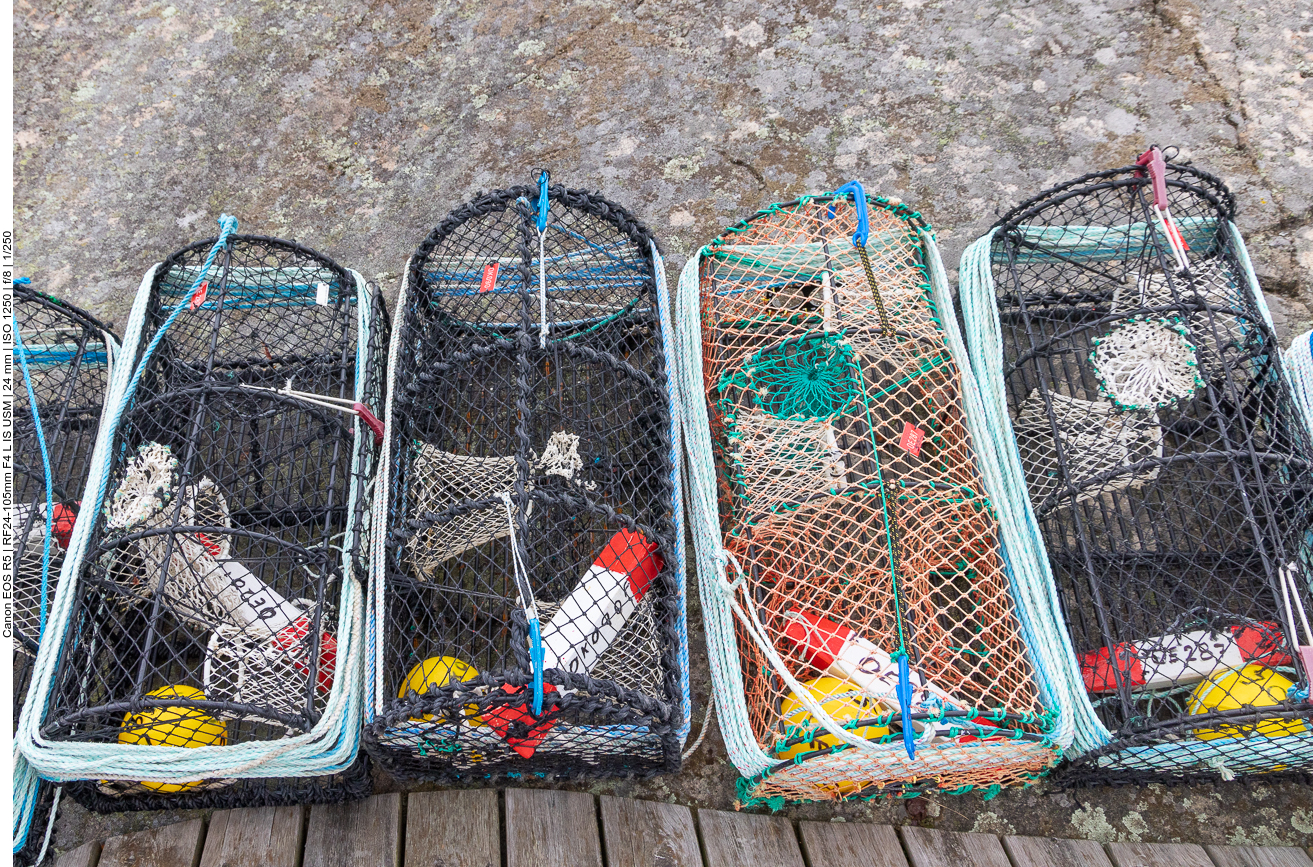 Fischereiutensilien am Hafen