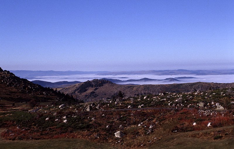 In manchen Tälern hält sich der Nebel recht lange