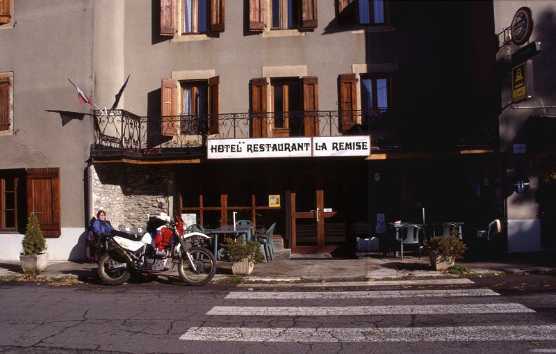 Kaffeepause in einem kleinen Dorf