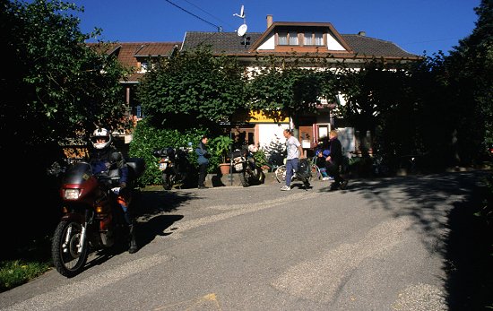 Unser "Stammlokal", das Restaurant Aux deux Chateaux auf dem Windstein