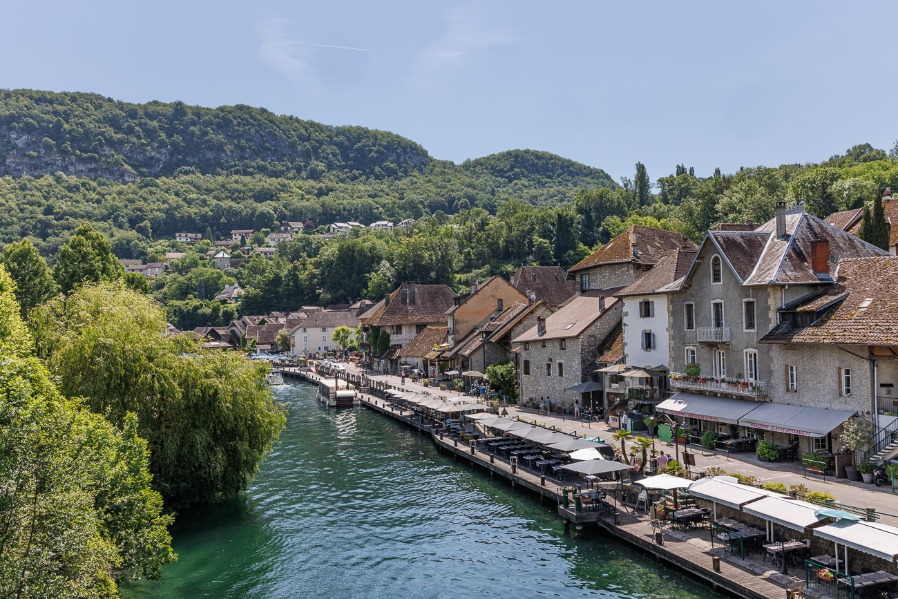 Blick von der Br&uuml;cke nach Chanaz