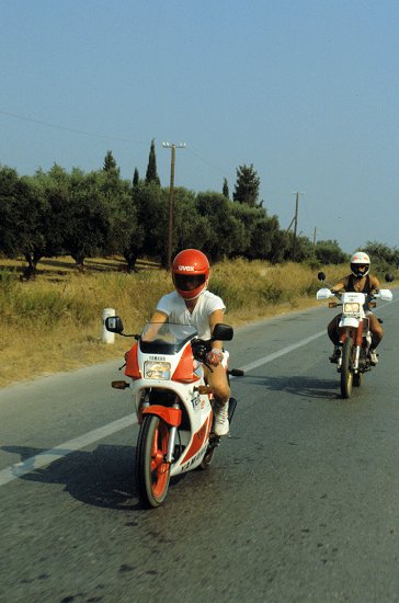 Micky auf TZR und Frank auf XT 600