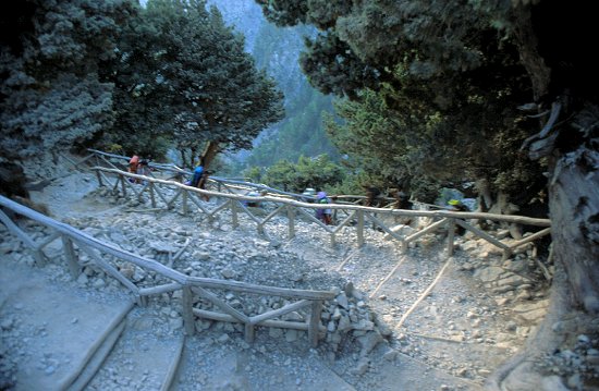 Abstieg in die Samaria-Schlucht