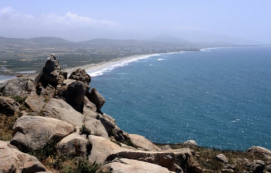 Aussicht auf Naxos' lange Strände