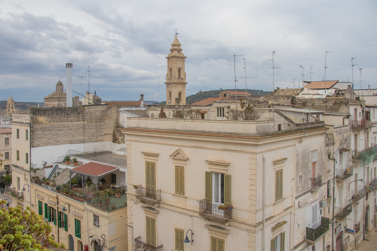 Blick von unserem Balkon auf Gravina 