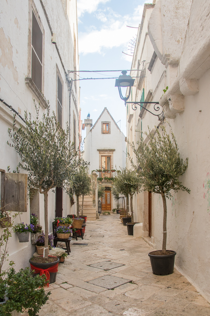 Nun sind wir in Martina Franca, hier sind die spitzen Giebeldächer oft zu sehen 